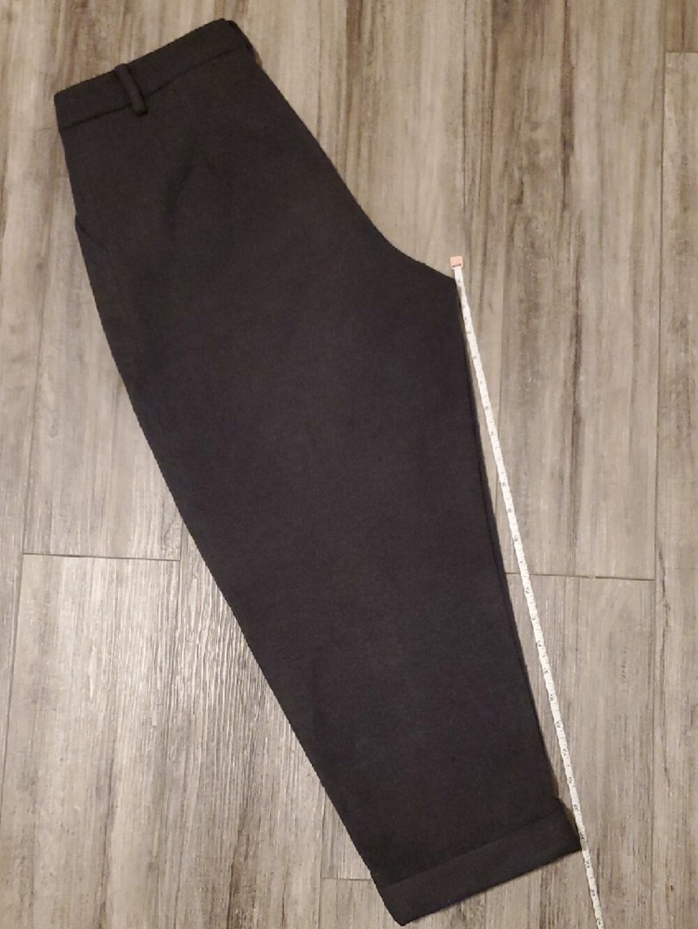 Acne Black Wool-Blend Trousers Rolled Hem Cropped Unisex Avant Garde Archival - Picture 4 of 8